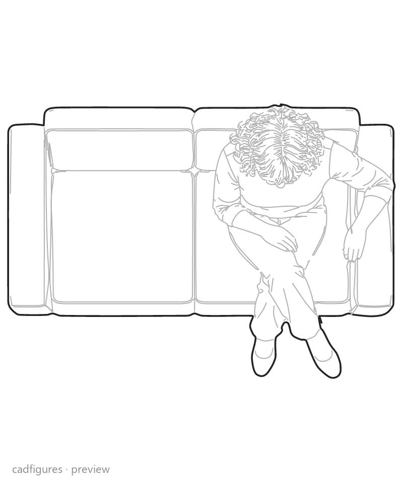 Vista previa: Persona descansando en un sofá