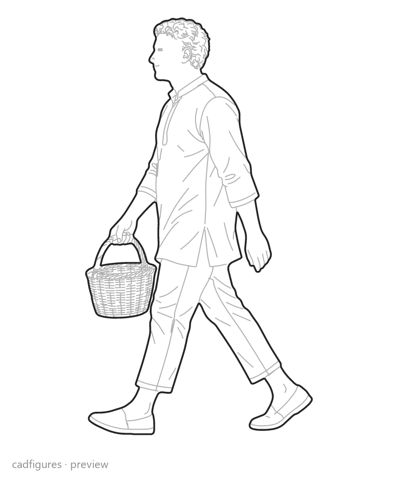 Vista previa: Pasear con cesta
