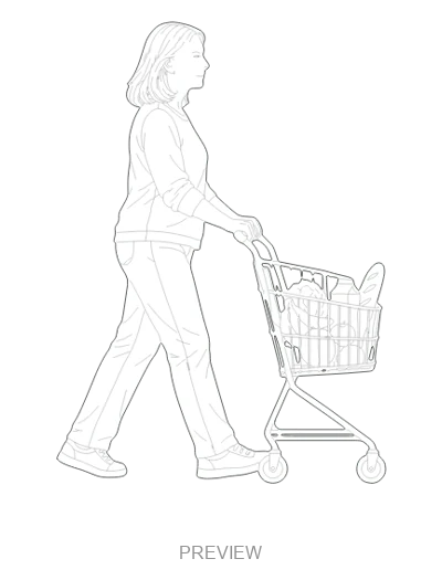 Preview: Pushing a shopping trolley