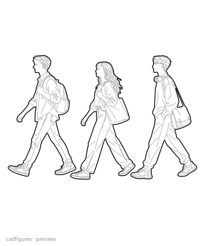 Vista previa: Paseo de tres amigos