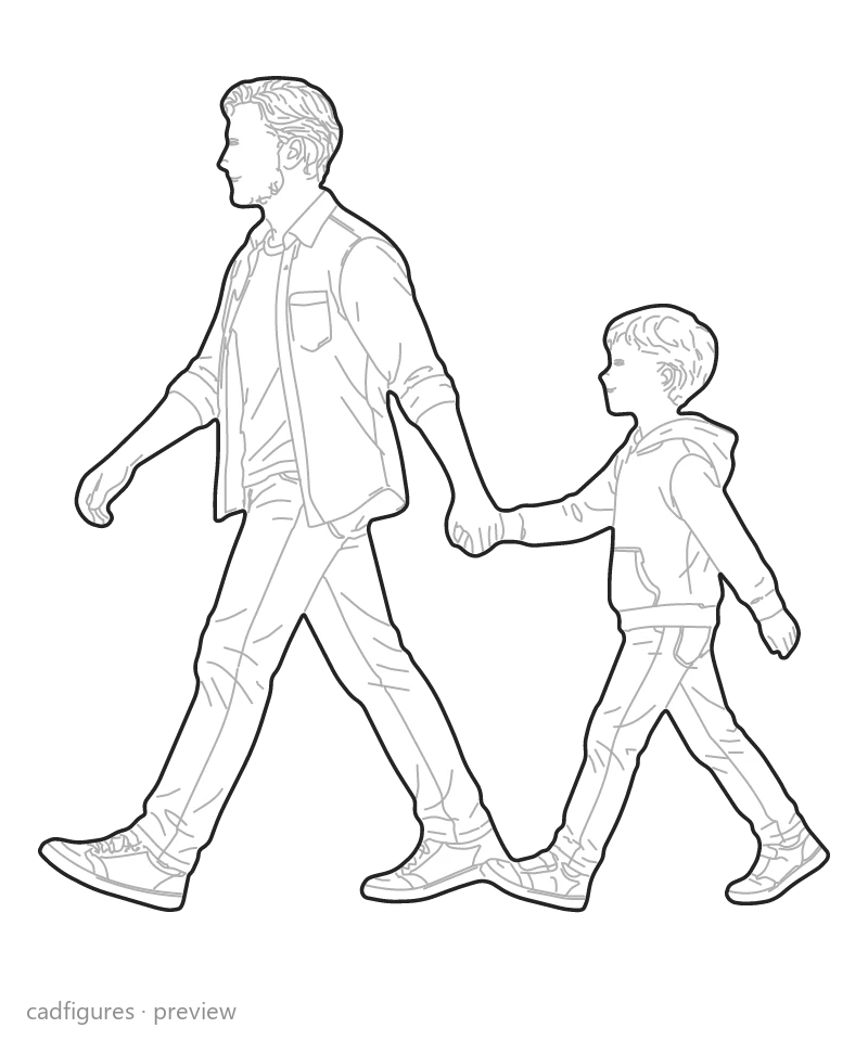 Vista previa: Padre con niño