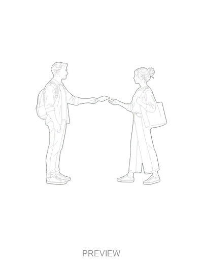 Preview: Handing out a leaflet