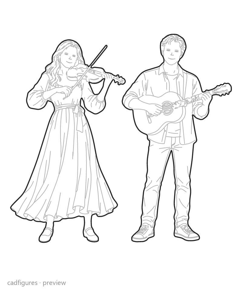 Vista previa: Dos músicos tocando