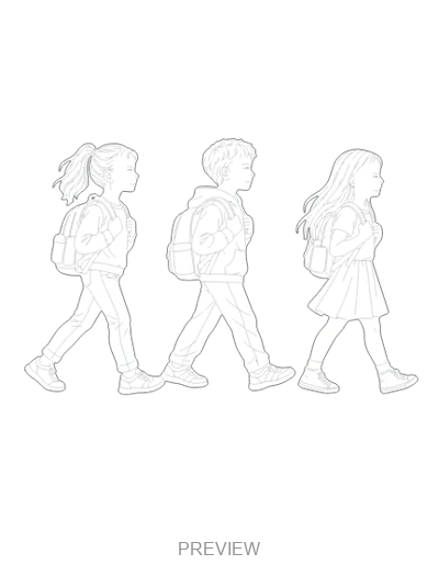 Preview: Three children walking