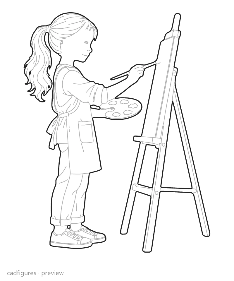 Vista previa: Pintar en un caballete