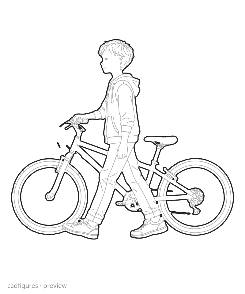 Vista previa: Empujar una bicicleta