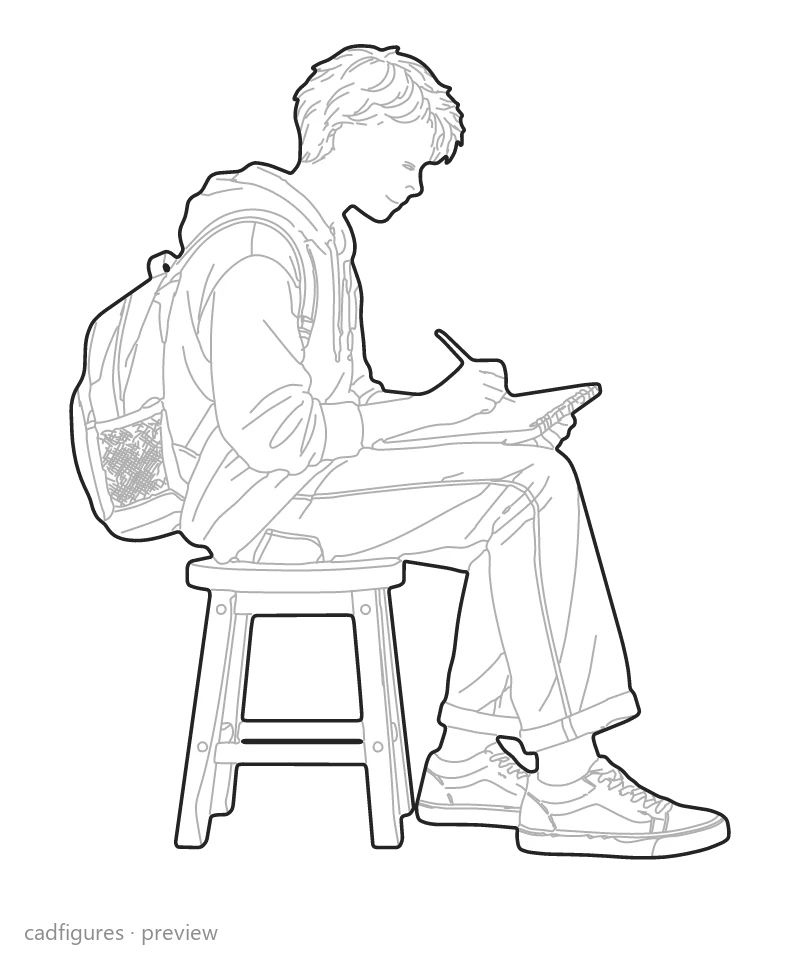 Vista previa: Dibujar sentado