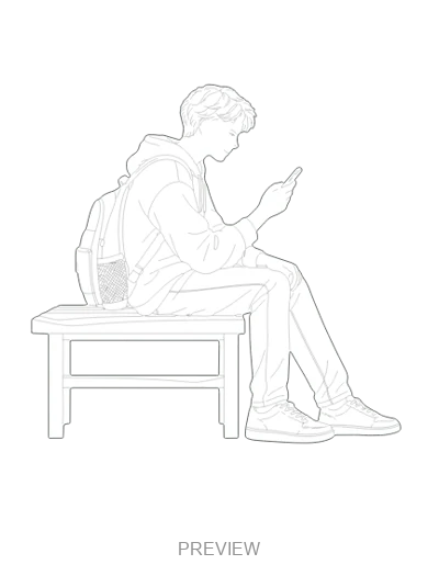 Preview: Checking a phone while seated