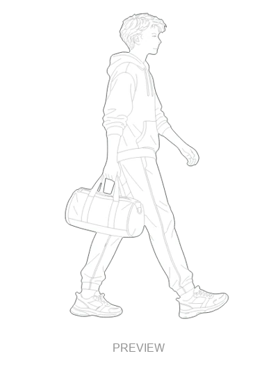 Preview: Carrying a sports backpack