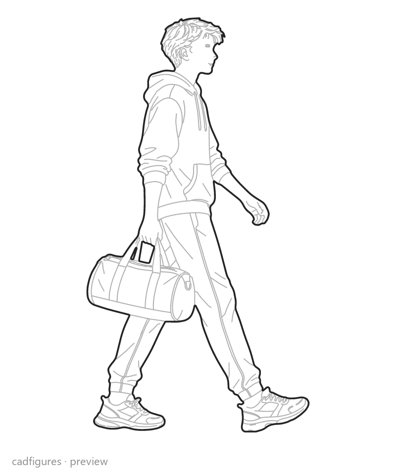 Vista previa: Llevar una mochila de deporte