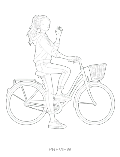 Preview: Waving from a bicycle