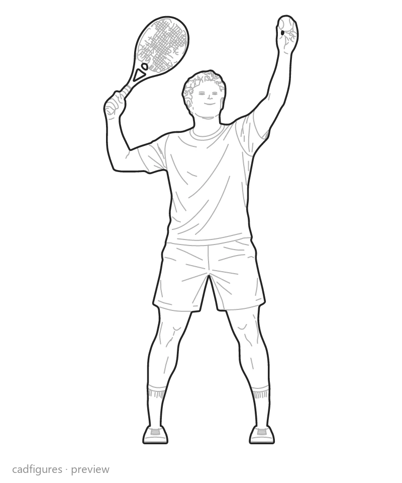 Vista previa: Tenis saque preparado
