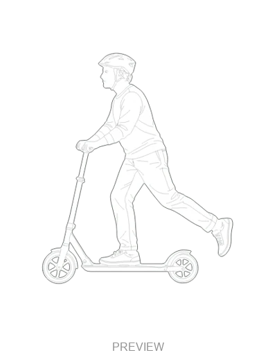 Preview: Riding a kick scooter