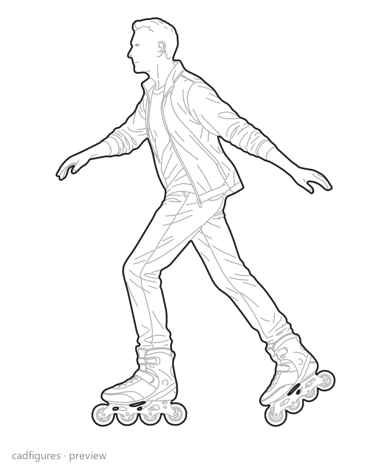 Vista previa: Patinaje con brazos abiertos