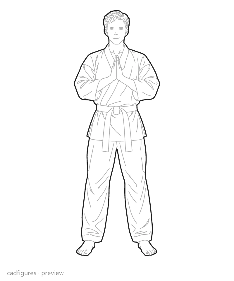 Vista previa: Artes marciales saludo