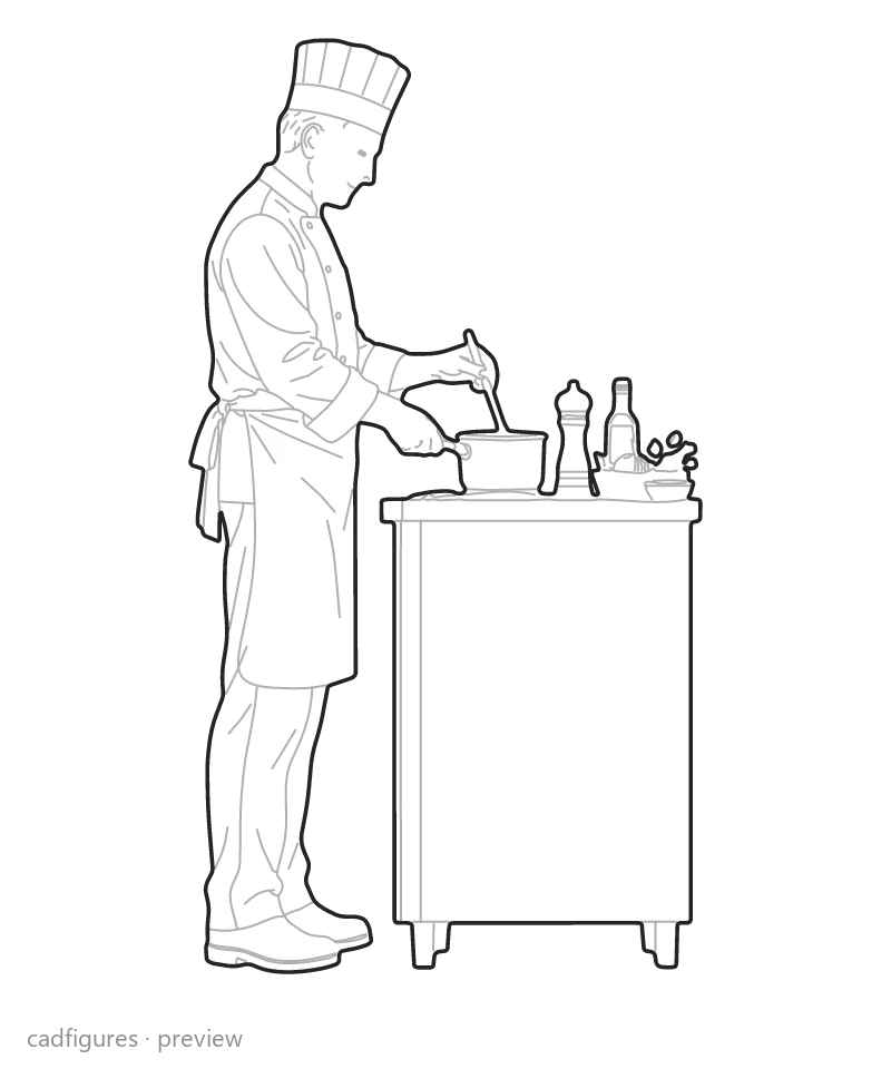 Vista previa: Cocinera removiendo