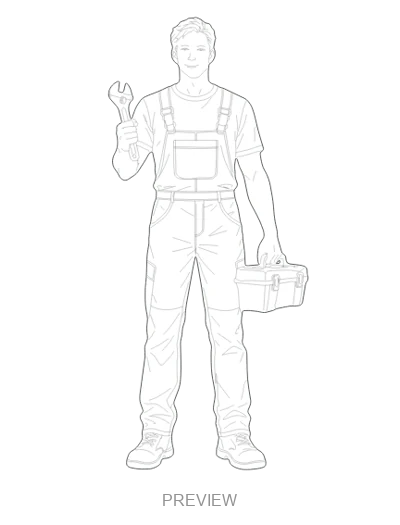 Preview: Plumber carrying tools