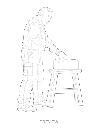 Preview: Bricklayer holding a trowel