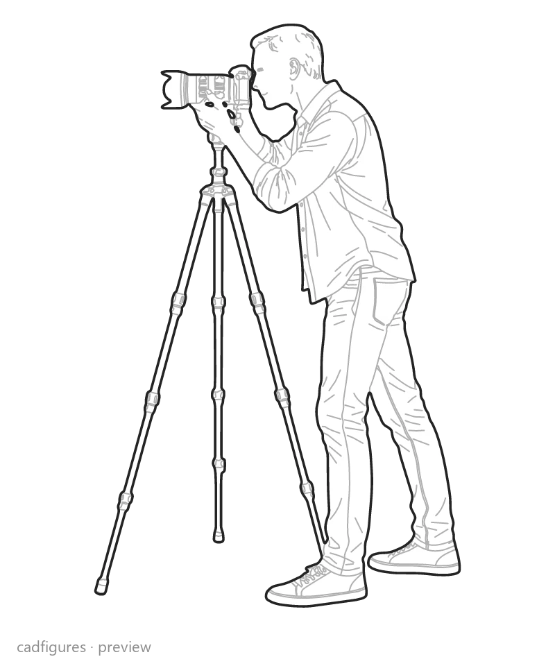 Vista previa: Fotógrafa con trípode