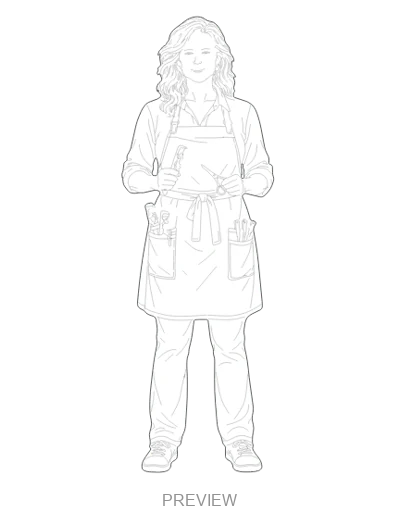 Preview: Hairdresser holding a comb