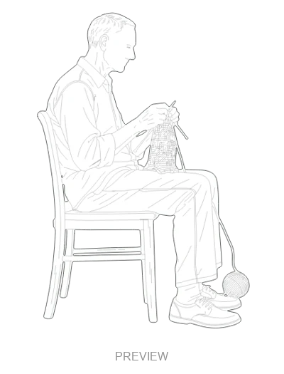 Preview: Knitting while seated