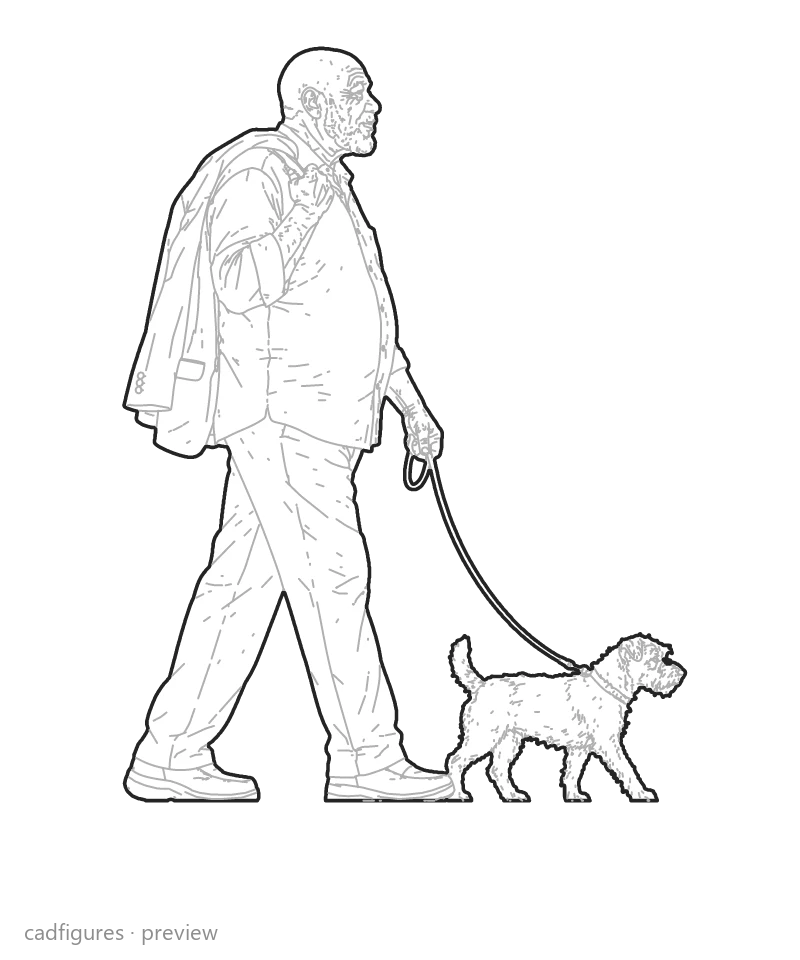 Vista previa: Persona paseando un perro pequeño