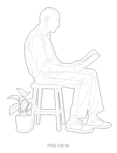 Preview: Reading beside a plant
