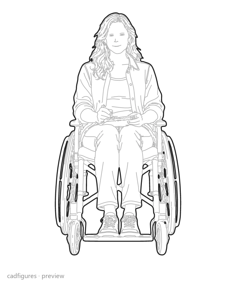 Vista previa: Silla manual frontal